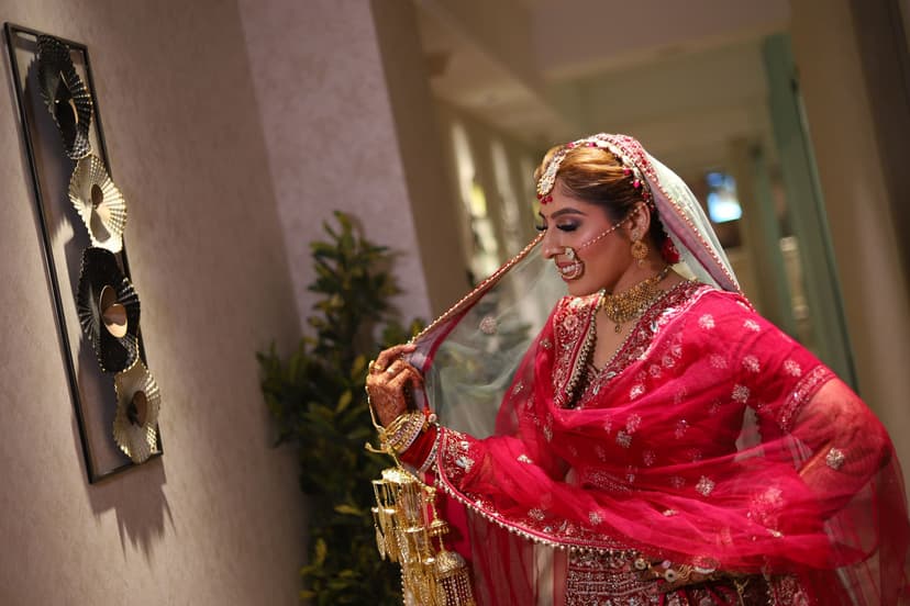 Bride portrait showcasing elegant bridal styling